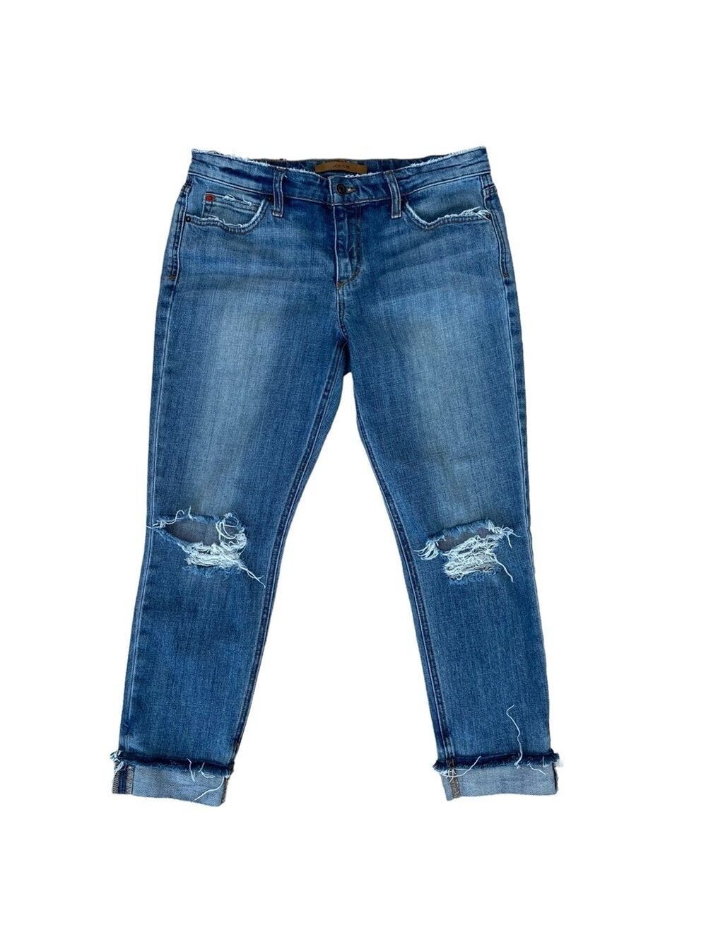 Joe’s jeans collector edition the Billie boyfriend slim ankle crop destroyed W28